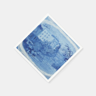 Handgemalt blaues Willow Toile Papier Serviette