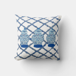 Handgemalt Blue Ginger Jar Pillow Kissen Kissen Ki