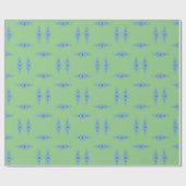 Handgemalt Blue Ginger Jar Wrapping Paper Geschenkpapier (Flach)