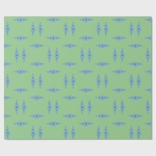 Handgemalt Blue Ginger Jar Wrapping Paper Geschenkpapier (Flach)