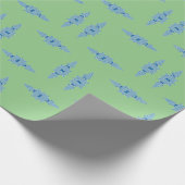 Handgemalt Blue Ginger Jar Wrapping Paper Geschenkpapier (Ecke)
