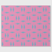 Handgemalt Blue Ginger Jar Wrapping Paper Geschenkpapier (Flach)