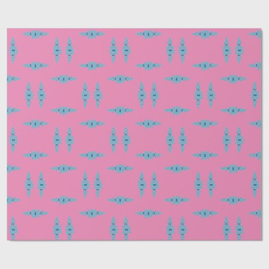 Handgemalt Blue Ginger Jar Wrapping Paper Geschenkpapier (Flach)