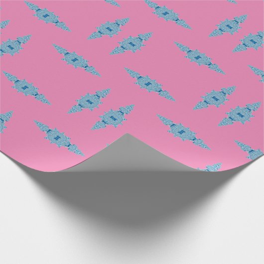 Handgemalt Blue Ginger Jar Wrapping Paper Geschenkpapier (Ecke)