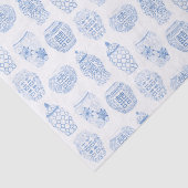 Handgemalt Blue White Ginger Jar Chinese Pottery Seidenpapier (Detail)