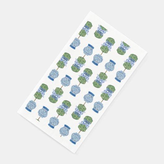 Handgemalt Blue White Ingwerjar Papiertüte Papiert Serviette (Ecke)