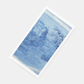 Handgemalt Blue Willow Toile Gast Serviette