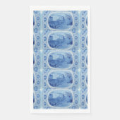 Handgemalt Blue Willow Toile Paper Guest Serviette (Vorderseite)