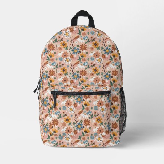 Handgemalt Blumenmuster-23136 Bedruckter Rucksack (Vorderseite)