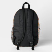 Handgemalt Blumenmuster-23136 Bedruckter Rucksack (Rückseite)