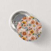 Handgemalt Blumenmuster-23136 Button (Vorne & Hinten)