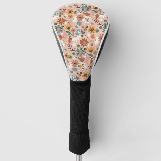 Handgemalt Blumenmuster-23136 Golf Headcover (Vorderseite)