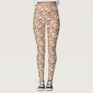 Handgemalt Blumenmuster-23136 Leggings