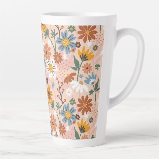 Handgemalt Blumenmuster-23136 Milchtasse (Rechts)