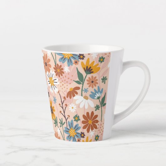 Handgemalt Blumenmuster-23136 Milchtasse (Rechts)