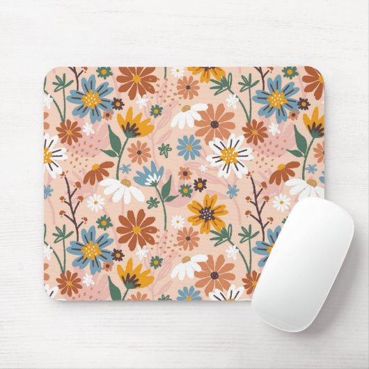 Handgemalt Blumenmuster-23136 Mousepad (Mit Mouse)