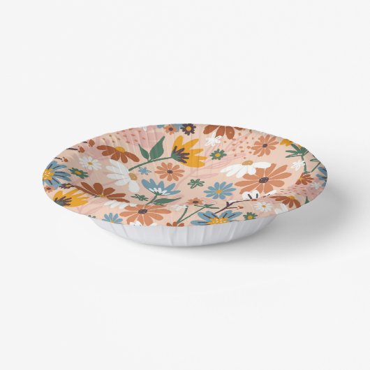 Handgemalt Blumenmuster-23136 Pappteller (Gewinkelt)