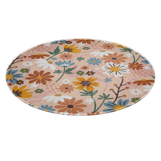 Handgemalt Blumenmuster-23136 Schneidebrett (Ecke)