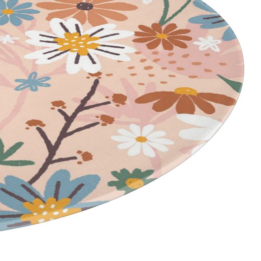 Handgemalt Blumenmuster-23136 Schneidebrett (Ecke)