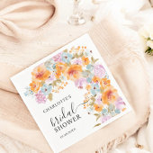 Handgemalt Boho Floral Watercolor-Brautparty Serviette