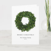 Handgemalt Boxwood Wreath Frohe Weihnachten (Vorderseite)