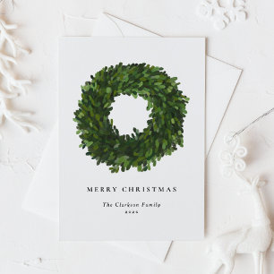 Handgemalt Boxwood Wreath Frohe Weihnachten