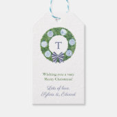 Handgemalt Boxwood Wreath Ginger Jar Weihnachten Geschenkanhänger (Vorderseite)