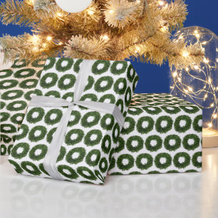 Handgemalt Boxwood Wreath Muster Weihnachten Geschenkpapier