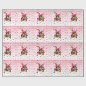 Handgemalt Bunny Glitzer Geschenkpapier (Flach)