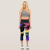 Handgemalt Capri Leggings (Vorderseite)