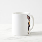 Handgemalt Charming Chihuahua Dog Kaffeetasse (VorderseiteRechts)