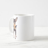 Handgemalt Charming Chihuahua Dog Kaffeetasse (Vorderseite Links)