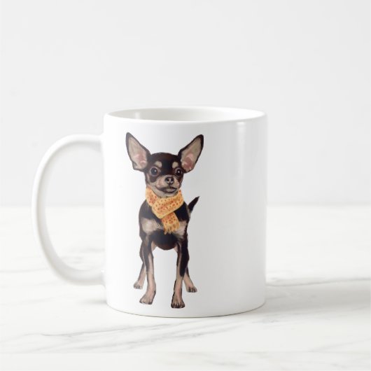 Handgemalt Charming Chihuahua Dog Kaffeetasse (Links)