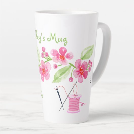Handgemalt Cherry Blossom Needlepoint Milchtasse (Rechte Ecke)