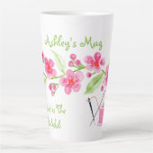 Handgemalt Cherry Blossom Needlepoint Milchtasse (Vorderseite)