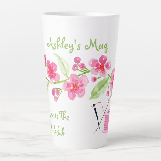 Handgemalt Cherry Blossom Needlepoint Milchtasse (Vorderseite)