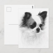 Handgemalt Chihuahua Artwork Postkarte (Vorne/Hinten)