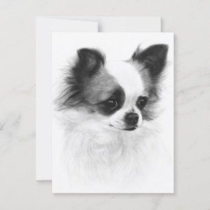 Handgemalt Chihuahua Artwork Postkarte