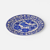 Handgemalt Delft Blue Muster Bird und Blume Pappteller (Schrägansicht)