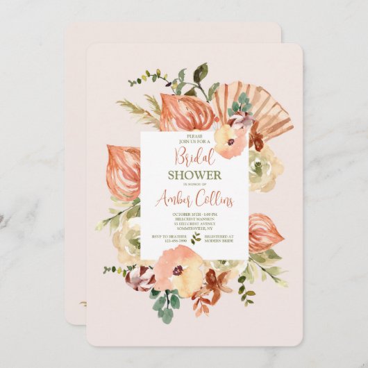 Handgemalt Einladung (Vorne/Hinten)