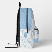 Handgemalt Eiscreme Muster Blau Bedruckter Rucksack (Links)