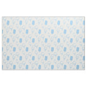Handgemalt Eiscreme Muster Blau Stoff (Yard (91,4 cm))
