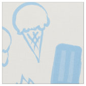 Handgemalt Eiscreme Muster Blau Stoff (Nahaufnahme)