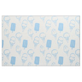 Handgemalt Eiscreme Muster Blau Stoff (Fat Quarter (45,7 x 55,9 cm))