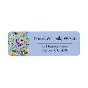 Handgemalt Elegant Feminine Eyes Farbige Blätter