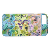 Handgemalt Elegant Feminine Eyes Farbige Blätter Case-Mate iPhone Hülle (Rückseite (Horizontal))