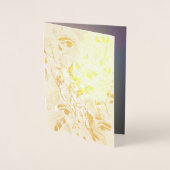 Handgemalt Elegant Feminine Eyes Farbige Blätter Folienkarte (Vorderseite)