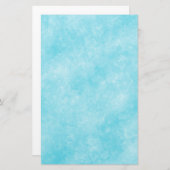 Handgemalt Eleganter Blauer Marmor Briefpapier (Vorne/Hinten)