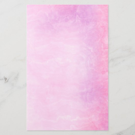 Handgemalt eleganter rosa Marmor Briefpapier (Vorderseite)
