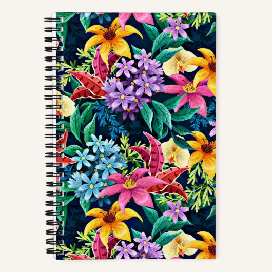 Handgemalt Exotic Floral Pattern-23001 Notizblock (Vorderseite)